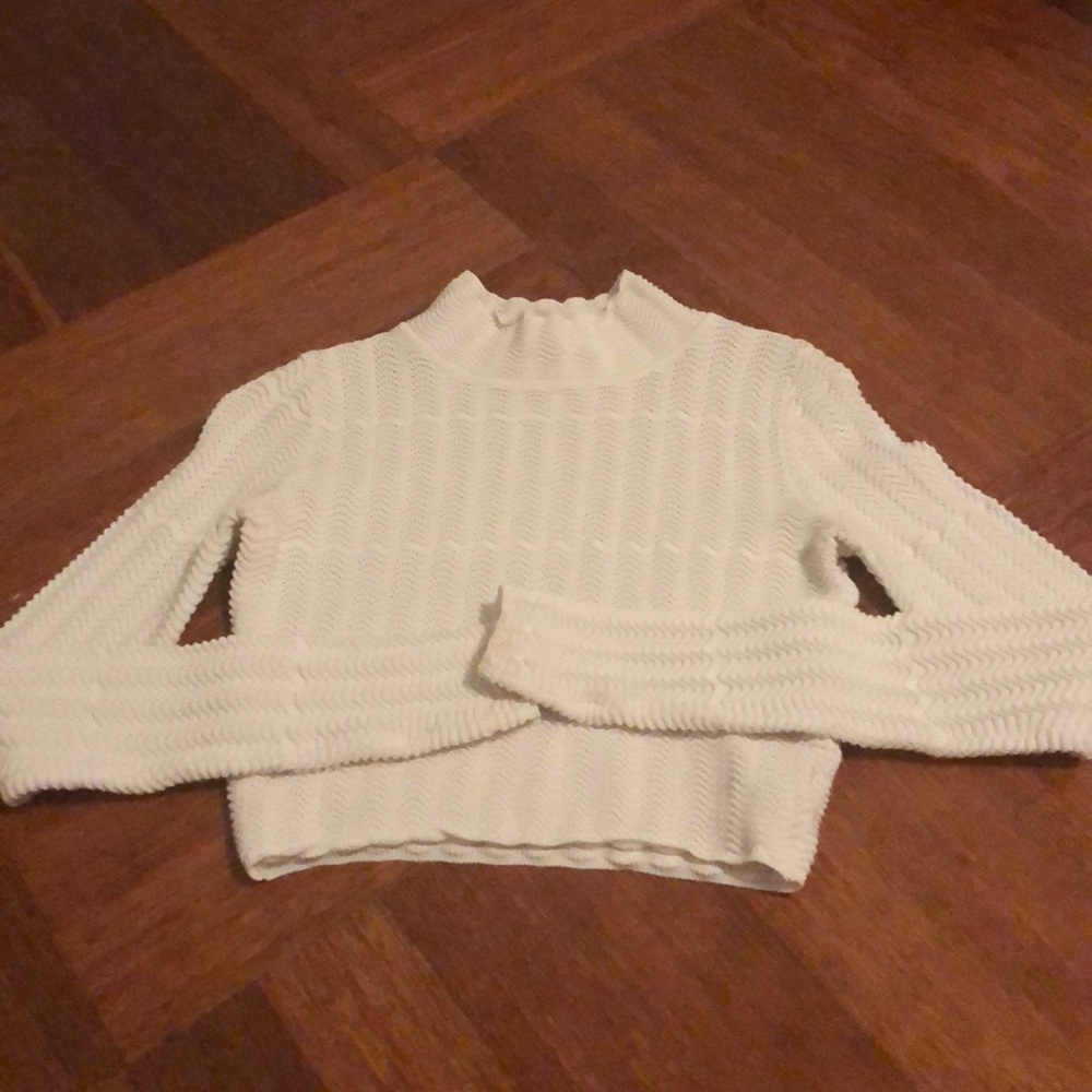 ❄️ivory knitted long sleeve crop-top❄️